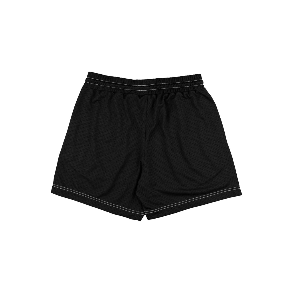 Pantalones Cortos Common Hype Athletics de Malla en Contraste Negro Azabache
