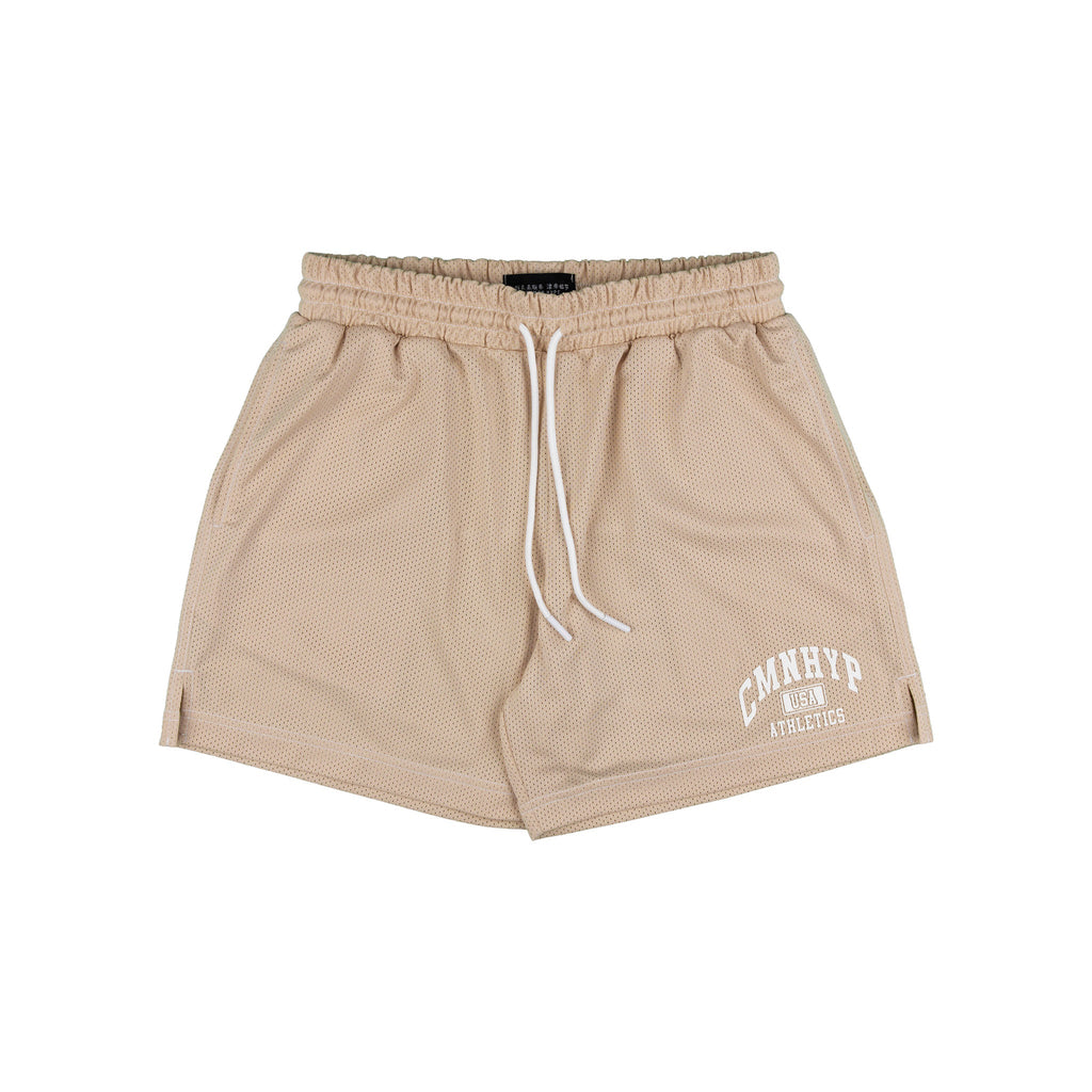 Common Hype Athletics Pantalón Corto Malla Contraste Crema