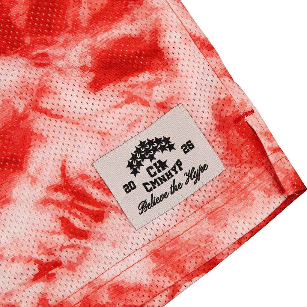 Short de malla Common Hype Aura Tie Dye Carmesí