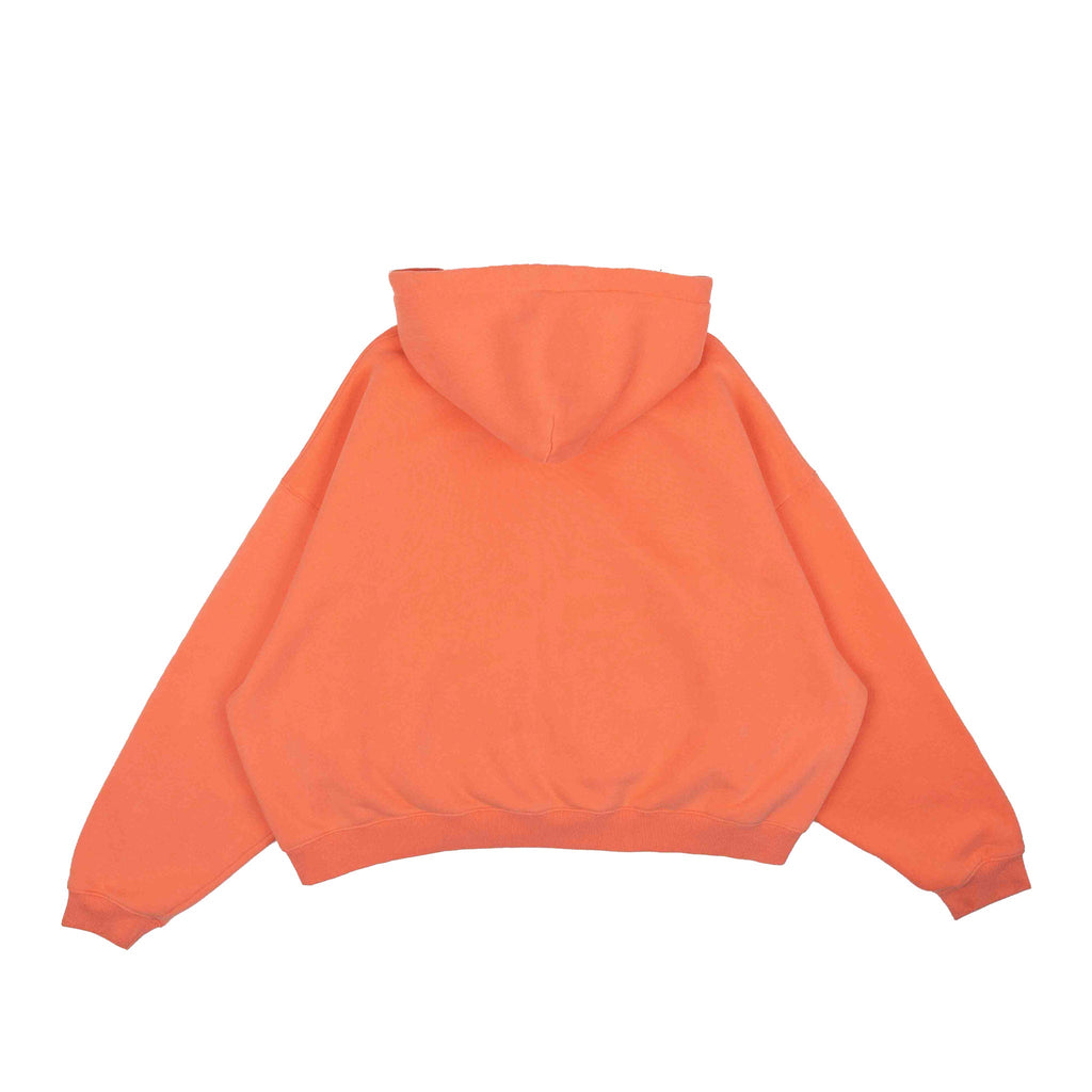Sudadera con capucha y cremallera de felpa corta Common Hype Salmón