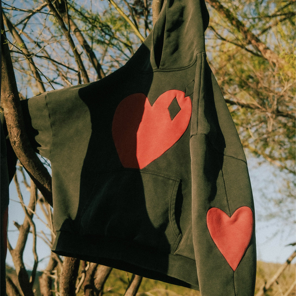Commons Heart Hoodie Vintage Black