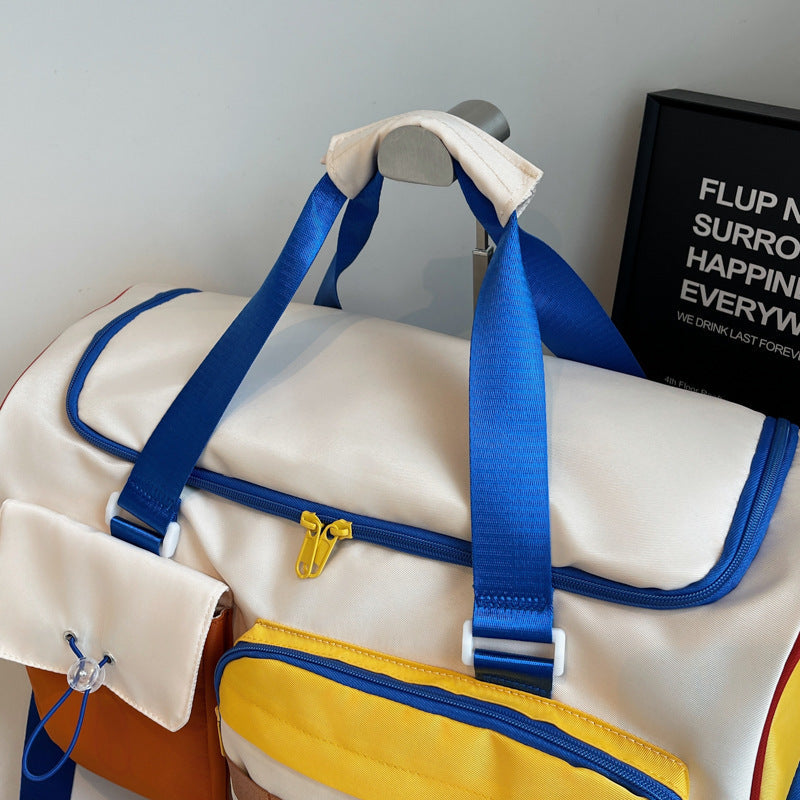 Bolso de viaje portátil multicolor con múltiples bolsillos de moda