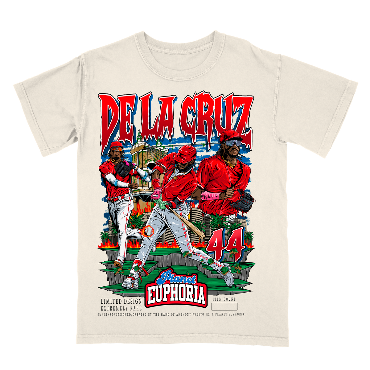 Camiseta gráfica de edición limitada V2 del jugador de la MLB juvenil Elly De La Cruz