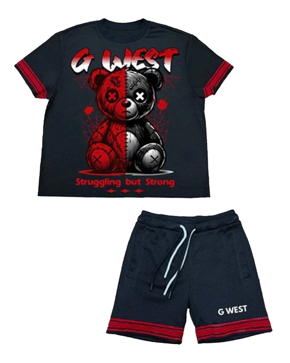 Conjunto de camiseta de malla Despair para niños G West