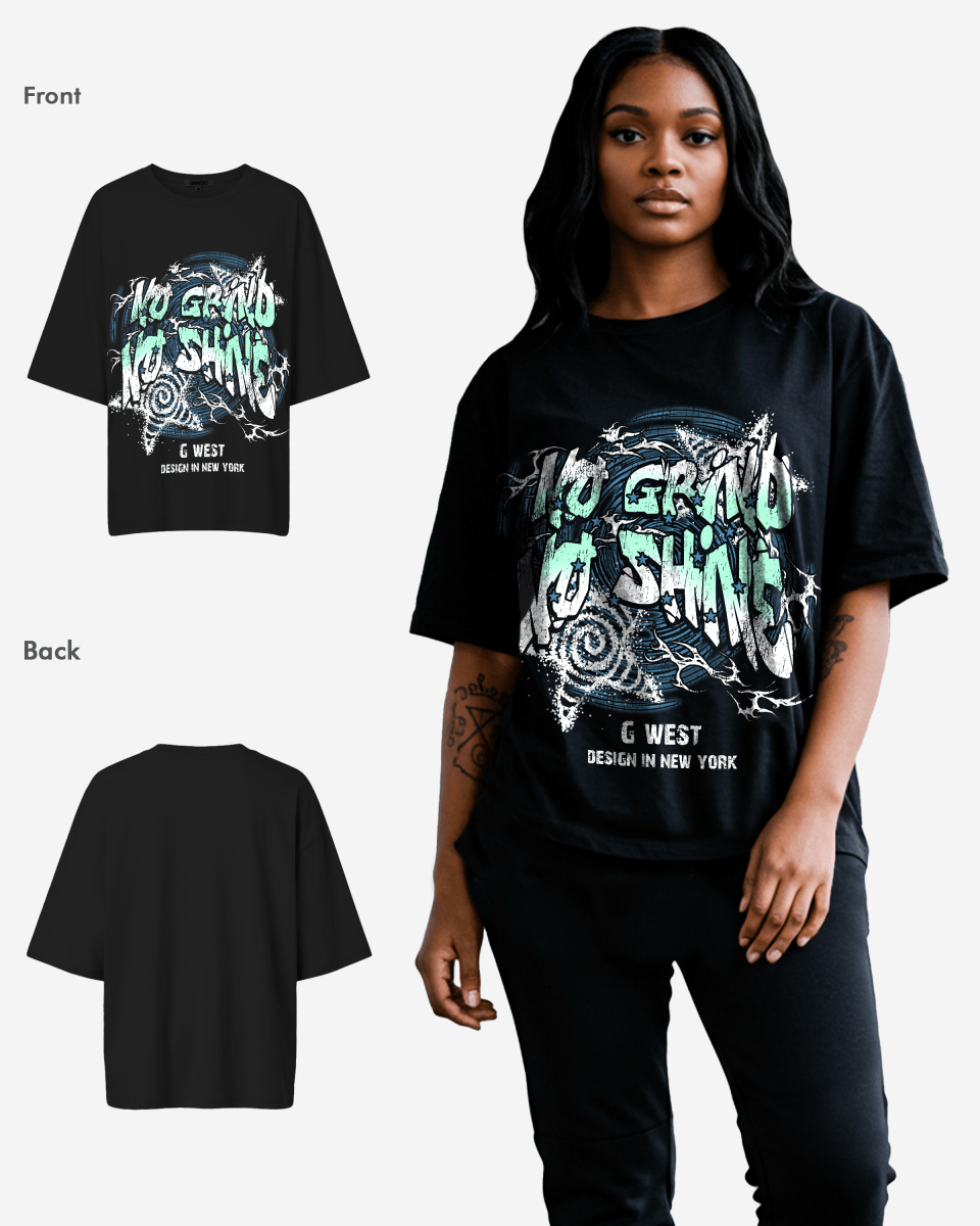 Camiseta Oversize G West de mujer sin rozaduras ni brillo