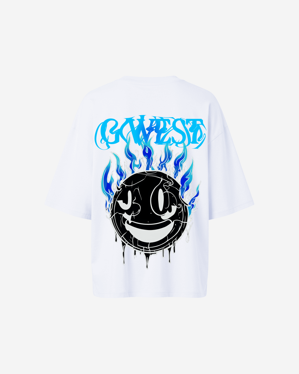 G West Camiseta extragrande Aqua Smile para mujer