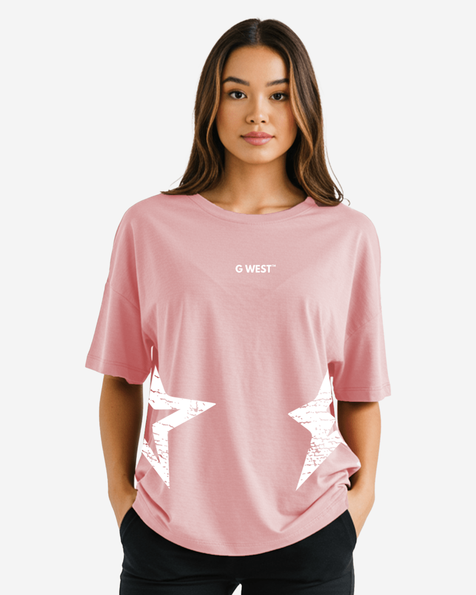 G West camiseta extragrande Brooklyn Arch con logo para mujer