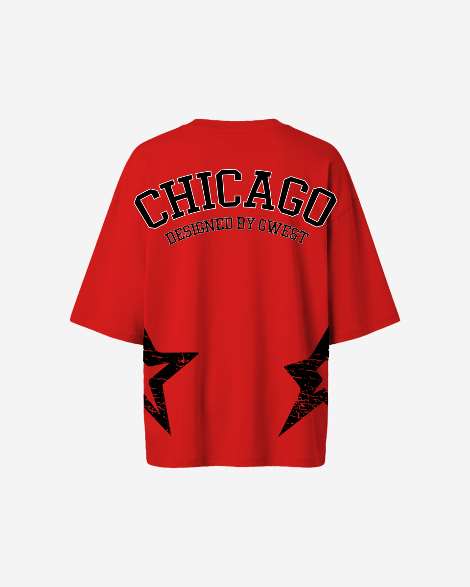 Camiseta extragrande con el logo de Chicago Arch para mujer G West