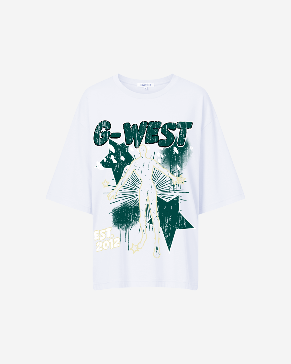G West Womens Oversized Dazzling Dynamo T Shirt