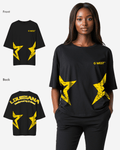 Camiseta extragrande negra G West con el logotipo de Louisiana Arch para mujer