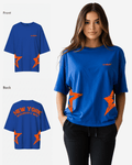 Camiseta extragrande G West para mujer con logo arqueado de Nueva York y estrella