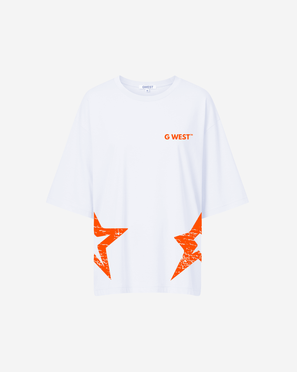 Camiseta extragrande G West para mujer con logo arqueado de Nueva York y estrella