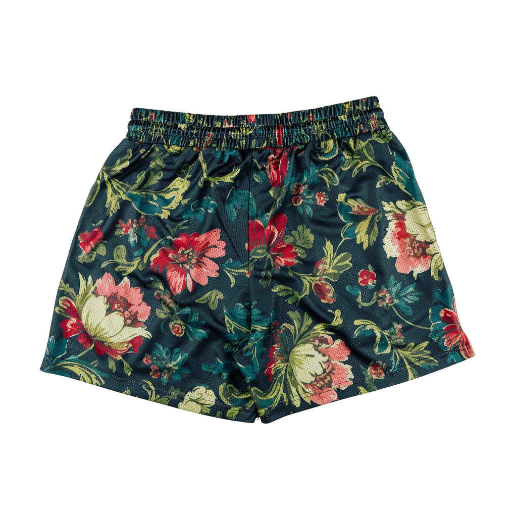 Pantalones Cortos de Malla Common Hype para Hombre – Verde Oscuro Floral