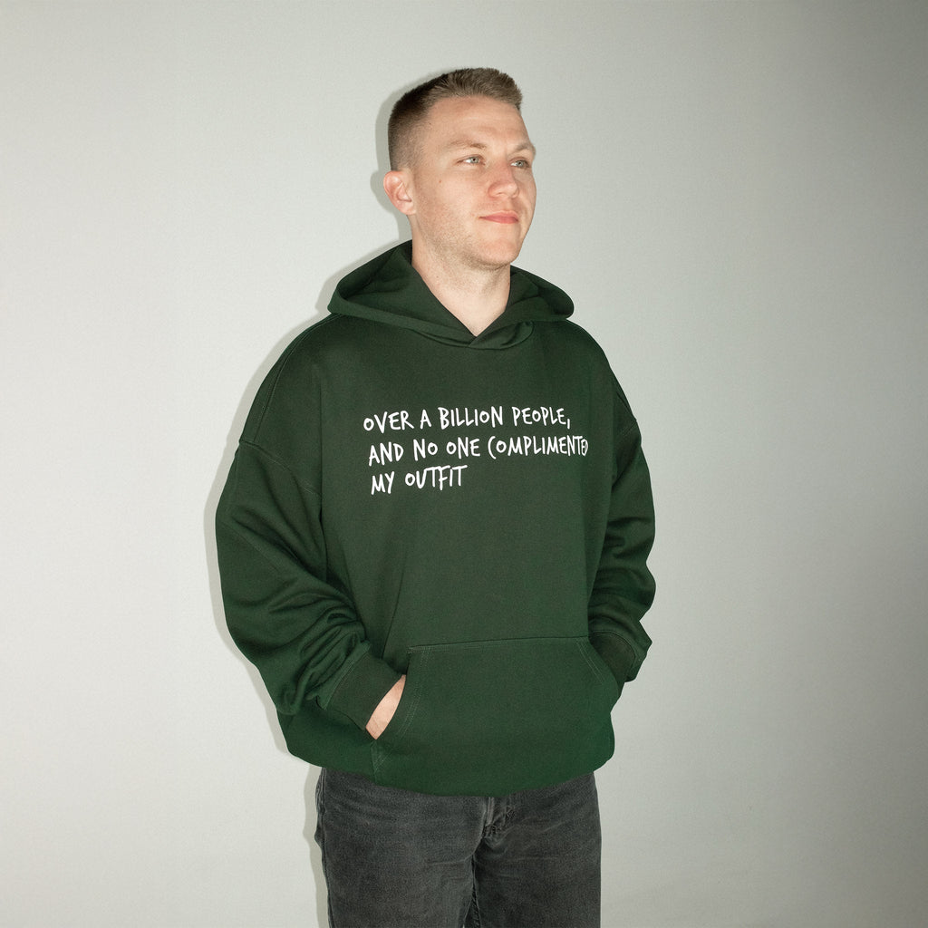 Elogios Nadie Elogió la Sudadera con Capucha Verde Oscuro