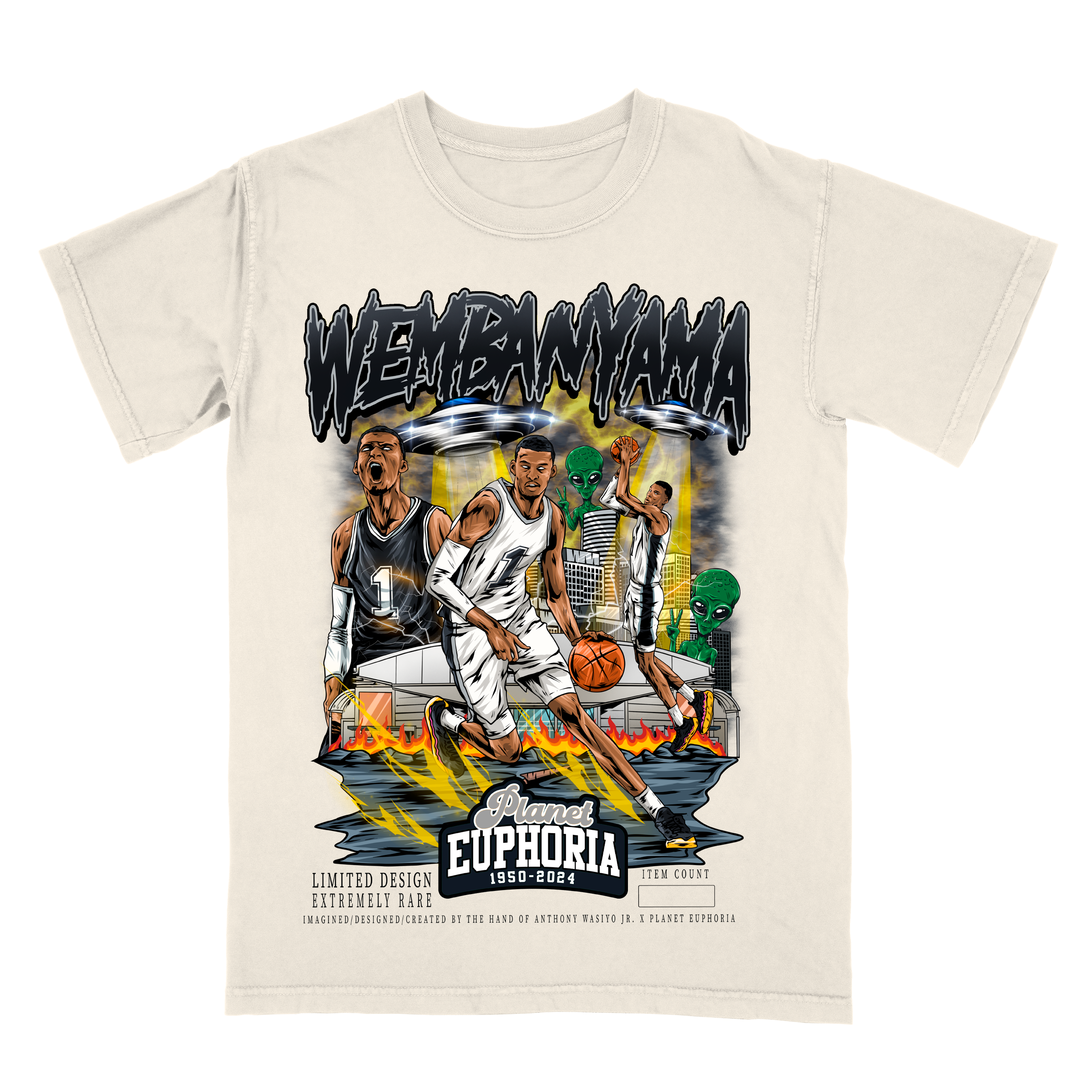 Youth Victor Wembanyama V2 Limited Edition NBA Player Graphic T-Shirt